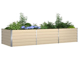 Planter Ivory 290 x 100 x 75 cm Galvanised Steel 42018118