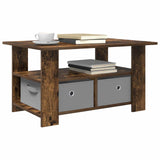 Coffee Table Smoked Oak 77 x 55 x 42 cm Engineered Wood 8000416