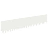 Lawn Edging 30 pcs 103 x 20 cm Steel White 8008376