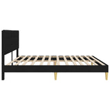 Bed Frame with Headboard Black 180 x 200 cm Fabric 42027617