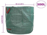 Garden Waste Bags 12 pcs Green 66 x 66 x 83.5 cm Polypropylene 42008107