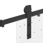Sliding Door Hardware Kit 152 cm Steel Black 4009714