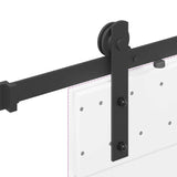 Sliding Door Hardware Kit 152 cm Steel Black 4009714