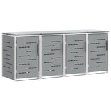 Wheelie Bin Storage Grey 276 x 77.5 x 112.5 cm Stainless Steel 3422245