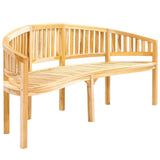 Garden Bench Natural Teak Solid Teak Wood Large Durable 310495