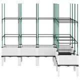 Garden Planter with Trellis White 160x120x142.5 cm PP 367969