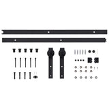 Sliding Door SKIEN Hardware Kit 200 cm Steel Black 145265