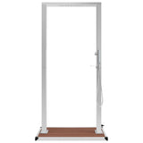 Outdoor Shower with Tray WPC Stainless Steel 3051293