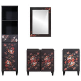 Bathroom Cabinet Set with Drawer 4 pcs Solid Mango Wood 3310143