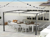 3 x 3 m Pergola, with Sliding Canopy - Cream White T3398P318781