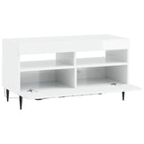 LED TV Cabinet High Gloss White Engineered Wood 896559
