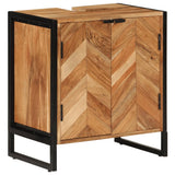 3 Piece Bathroom Furniture Set Iron and Solid Wood Acacia 3217120