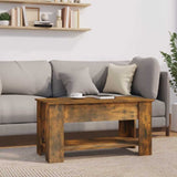 Coffee Table Smoked Oak 101x49x52 cm Engineered Wood 819272