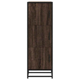 Highboard Brown Oak 35.5x35x106.5 cm Engineered Wood and Metal 849068