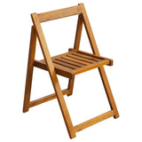 Folding Chair Set of 2 Natural wood Acacia wood Medium Foldable 42660