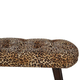 Leopard Print Deep Button Bench IN1272