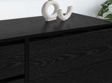 TV Cabinet Black Oak 100 x 36 x 49.5 cm Engineered Wood 886618