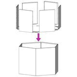 Garden Planter Black Hexagon 46x40x45 cm Steel 851108