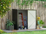 5.3 x 3.1ft Corrugated Steel Garden Shed - Black T3398P325303