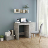 Desk Concrete Grey 100x50x76 cm Engineered Wood 801800