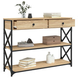 Console Table Sonoma Oak 100x28x75 cm Engineered Wood 834191