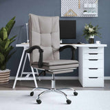 Reclining Office Chair Taupe Fabric 349749