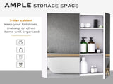 Mirror Cabinet, Wall Mount Bathroom Storage Cabinet with Adjustable Shelf, Double Door Cupboard, 60 T3398P341477