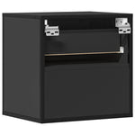ZNTS Wall-mounted Bedside Cabinets 2 pcs Black 40x31x39.5 cm 848725