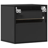 ZNTS Wall-mounted Bedside Cabinets 2 pcs Black 40x31x39.5 cm 848725