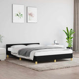 Bed Frame without Mattress Black 180x200cm Super King Fabric 349895