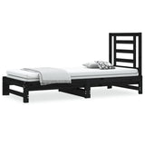 ZNTS Pull-out Day Bed without Mattress Black 2x cm 3108606