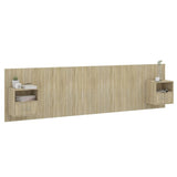 Bed Headboard with Cabinets Sonoma Oak Engineered Wood 3115742