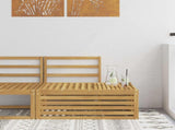 Outdoor Sofa Set White 91 x 63 x 73 cm Solid Acacia Wood 901508