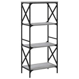 Bookcase 4-Tier Grey Sonoma 59x35x132 cm Engineered Wood 837620
