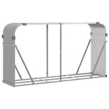 Log Holder Light Grey 180x45x100 cm Galvanised Steel 364554