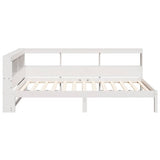 Bookcase Bed without Mattress White 100x200 cm Solid Wood Pine 3324324
