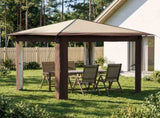Gazebo without Sidewall 2.6 x 2.6 m Cream and Brown 42036800