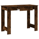 Desk Smoked Oak 100x45x75 cm Engineered Wood 860431