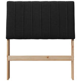 Upholstered Headboard Black 80 cm Solid Pine Wood 879421