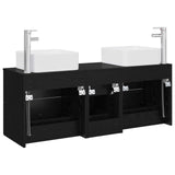 Bathroom Cabinet Set 3 pcs Black 49.5 x 41 x 63 cm 3405828