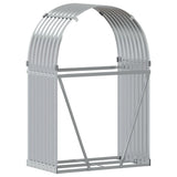 Log Holder Silver 80x45x120 cm Galvanised Steel 364589