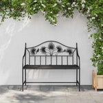 Garden Bench Black 104 x 54 x 93cm Steel 42008115