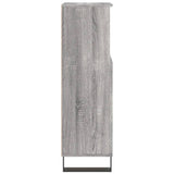 Bathroom Cabinet Grey Sonoma 30x30x100 cm Engineered Wood 831570