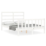 Bed Frame without Mattress White 140x200 cm Solid Wood Pine 3191907