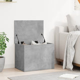 Storage Box Concrete Grey 60x42x46 cm Engineered Wood 840656