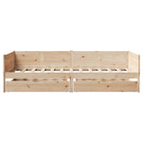 Daybed with Drawers without Mattress 80x200 cm Solid Wood 3302094