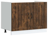 Sink Base Cabinet Lucca 2 pcs Smoked Oak Engineered Wood 3315016