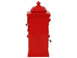 Pillar Letterbox Aluminium Vintage Style Rustproof Red 43891