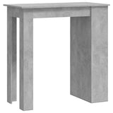 Bar Table with Storage Rack Concrete Grey 102x50x103.5 cm 809471