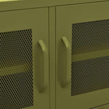 TV Cabinet Olive Green 105x35x50 cm Steel 336234